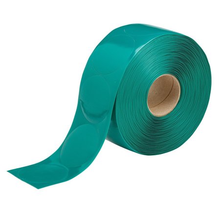 BRADY ToughStripe Max Floor Marking Tape 3.5 in Dia Vinyl Green Dot-Shaped 350/RL 170076